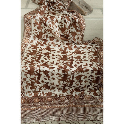 Syal Batik Sutra Brown 07