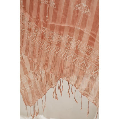 Selendang Batik Sutra Cream 03