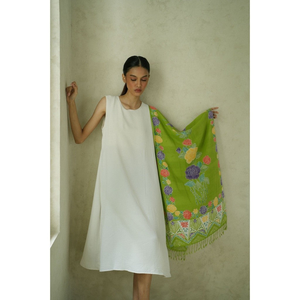 Selendang Batik Encim Plain Green