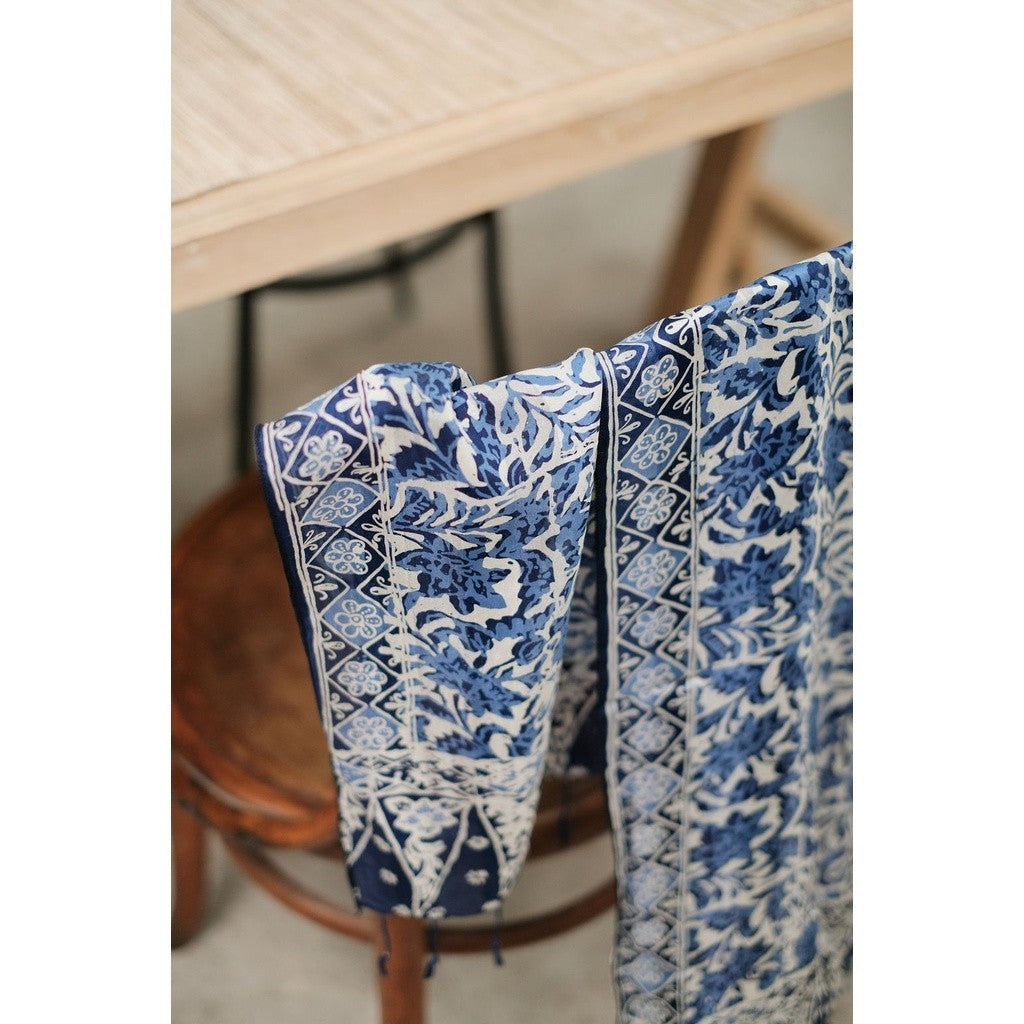 Syal Batik Sutra Blue 03
