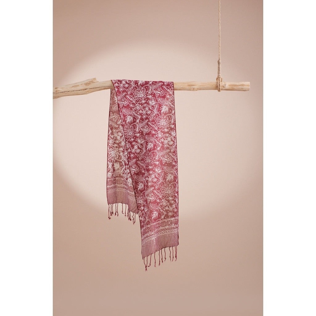Scarf Batik N2 Maroon Red