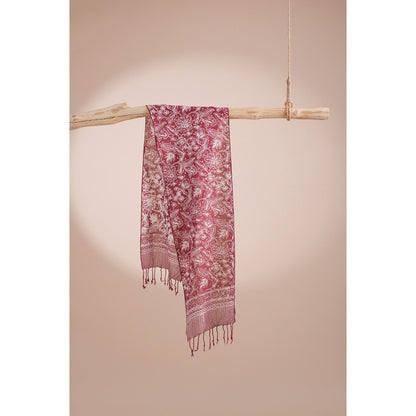 Scarf Batik N2 Maroon Red