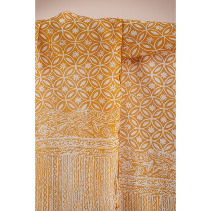 Scarf Batik TCK Kawung 3 Yellow