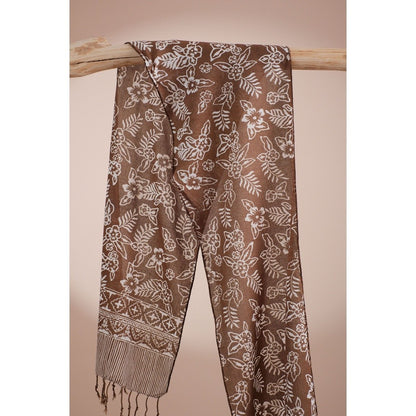 Scarf Batik TCR Daun 2 Brown