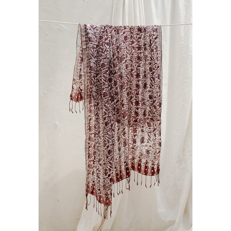 Selendang Batik Sutra Brown 03