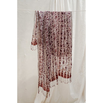 Selendang Batik Sutra Brown 03