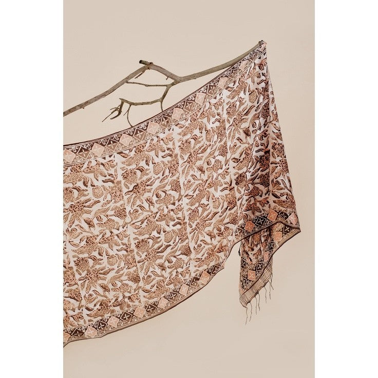 Syal Batik Sutra Brown 03