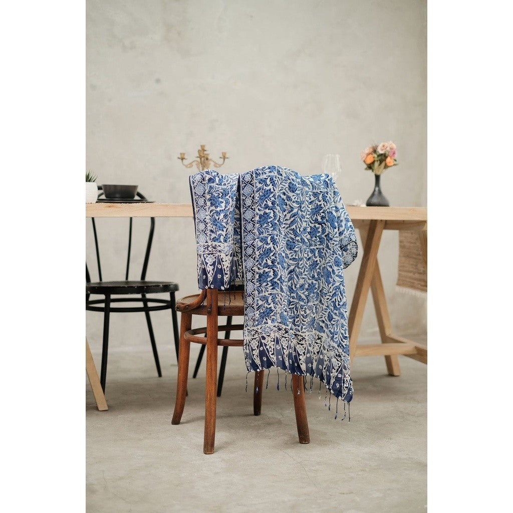 Syal Batik Sutra Blue 03