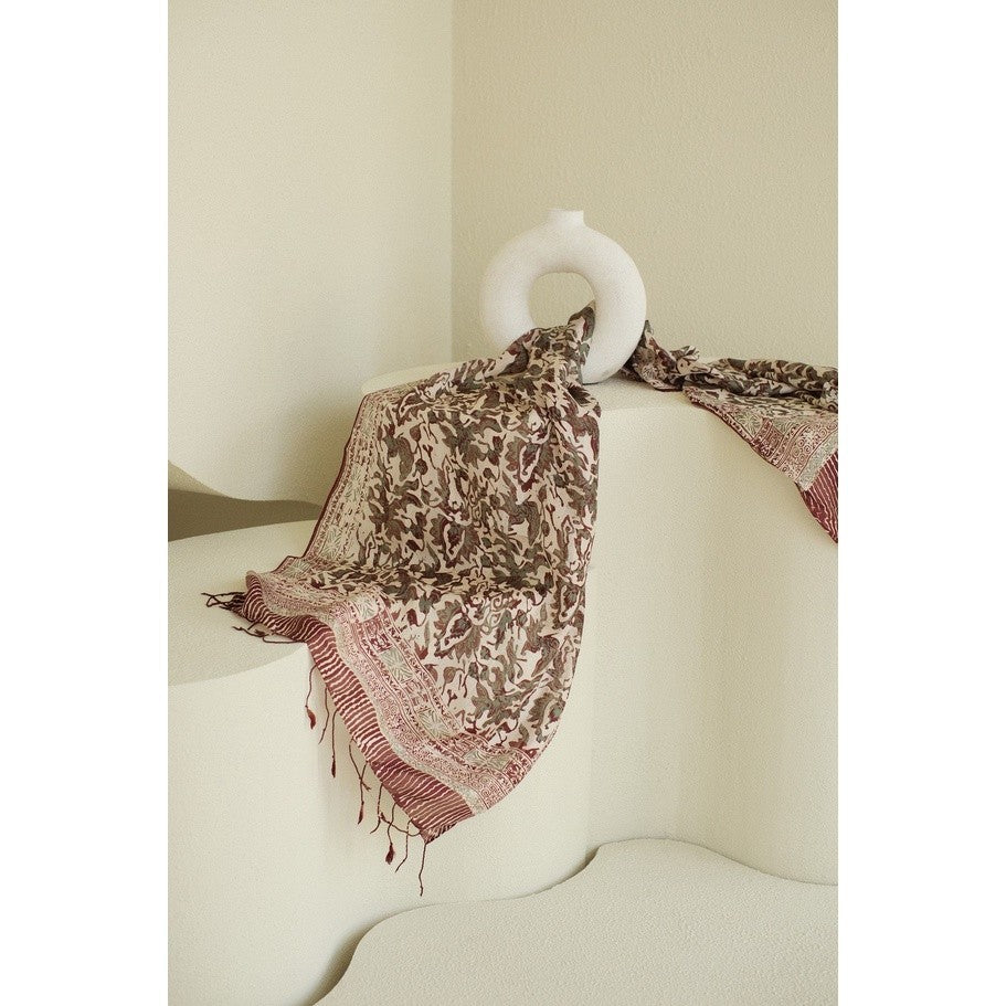 Syal Batik Sutra Taman Baluran - Green