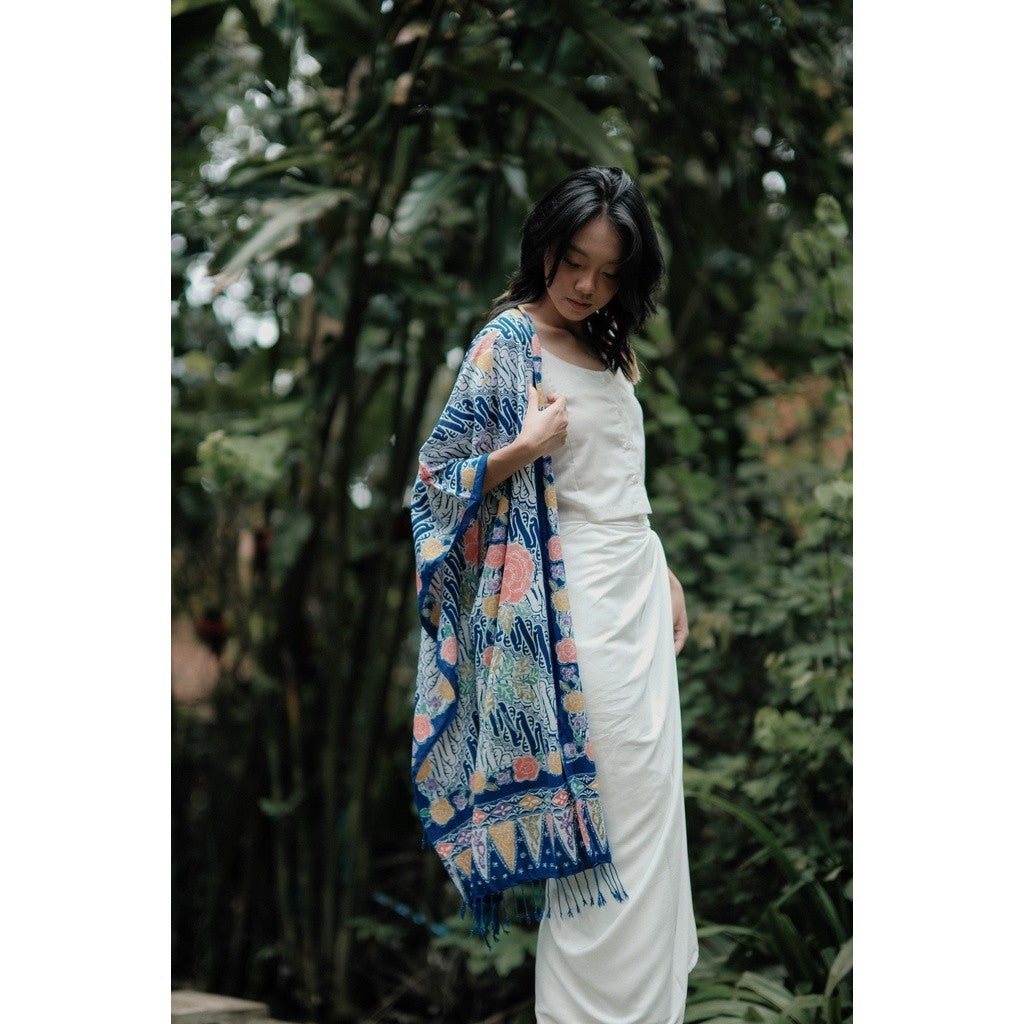 Selendang Batik Encim Blue