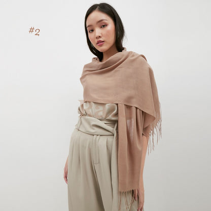 Plain Pashmina Cashmere 02