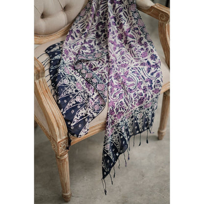 Syal Batik Sutra Purple 02