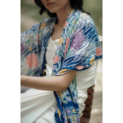 Selendang Batik Encim Blue