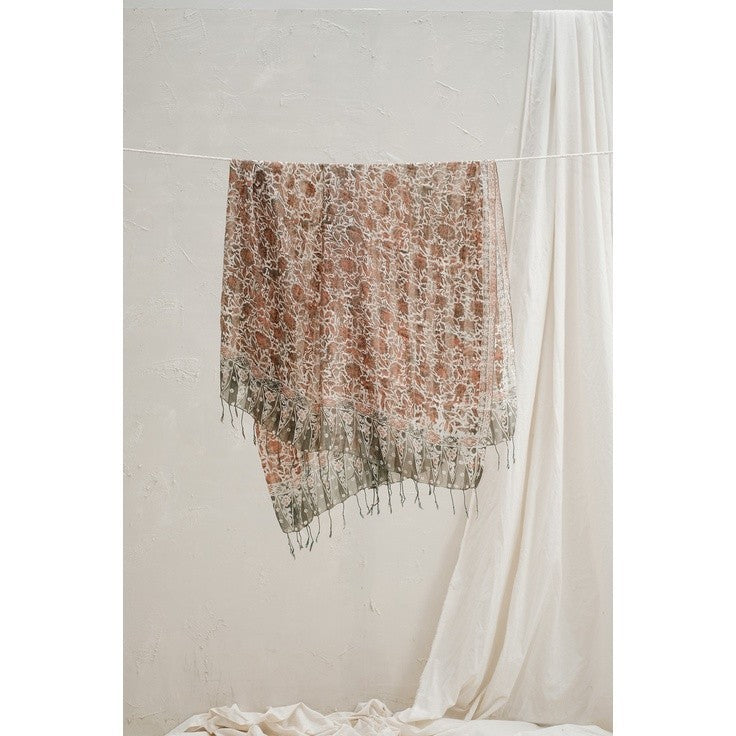 Selendang Batik Sutra Brown 01