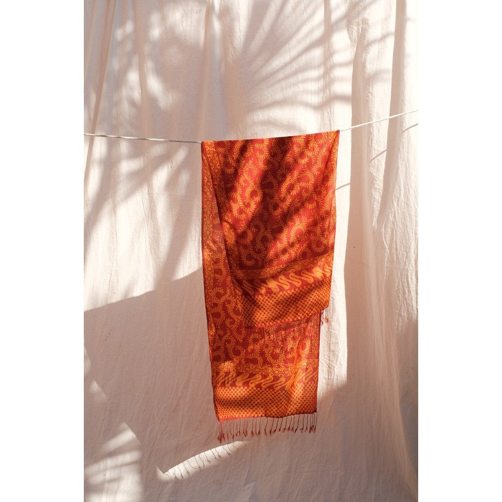 Scarf Batik Ganggang - Orange