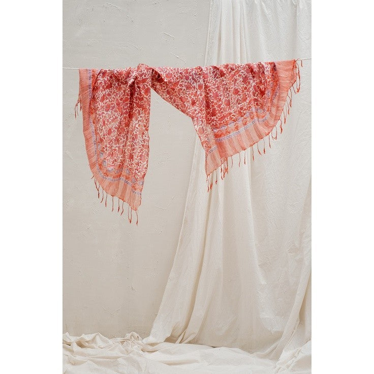 Selendang Batik Sutra Orange 02