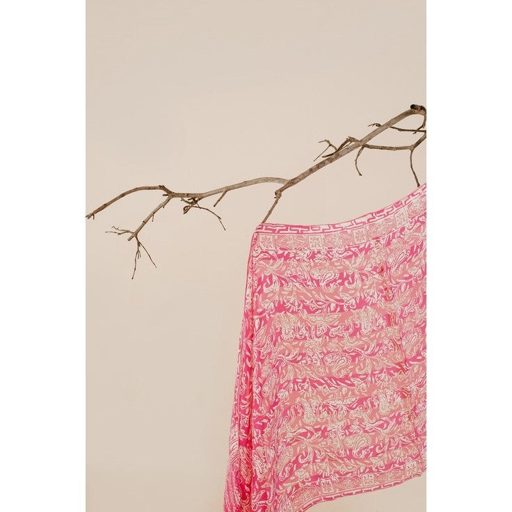Syal Batik Sutra Pink 02
