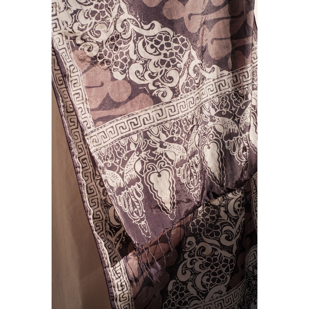 Scarf Batik Bunga Parang - Abu