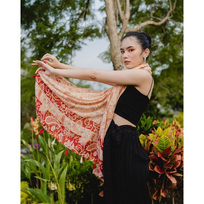Zaria Orange Shawl