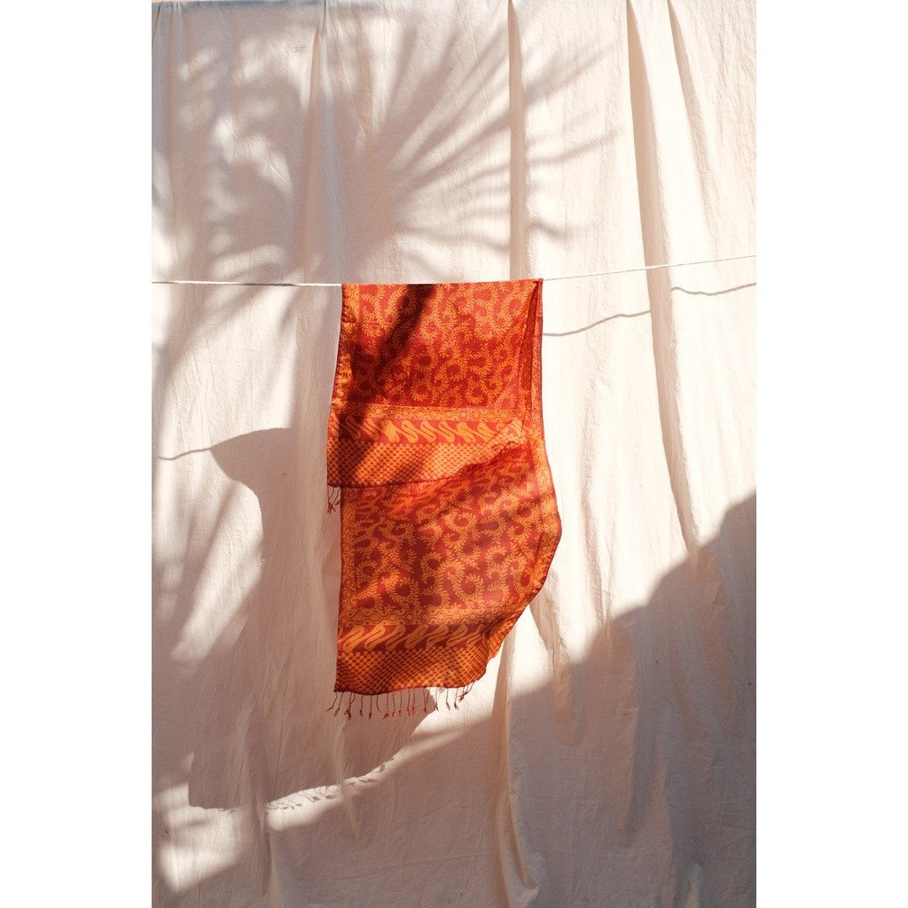 Scarf Batik Ganggang - Orange
