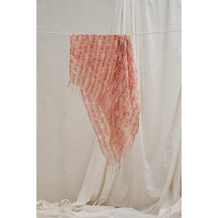 Selendang Batik Sutra Salmon 01