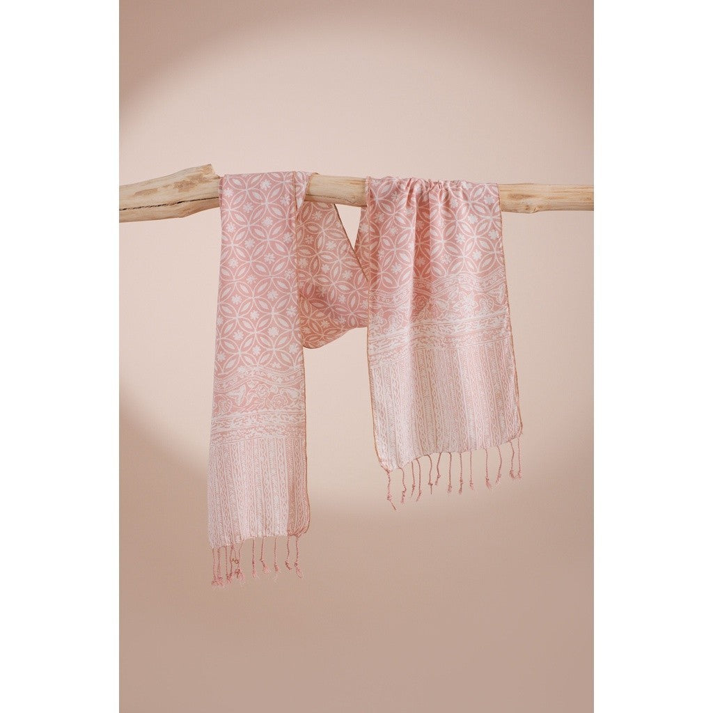 Scarf Batik TCL Kawung 3 Cream