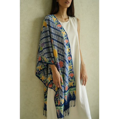 Selendang Batik Encim Parang 2 Blue