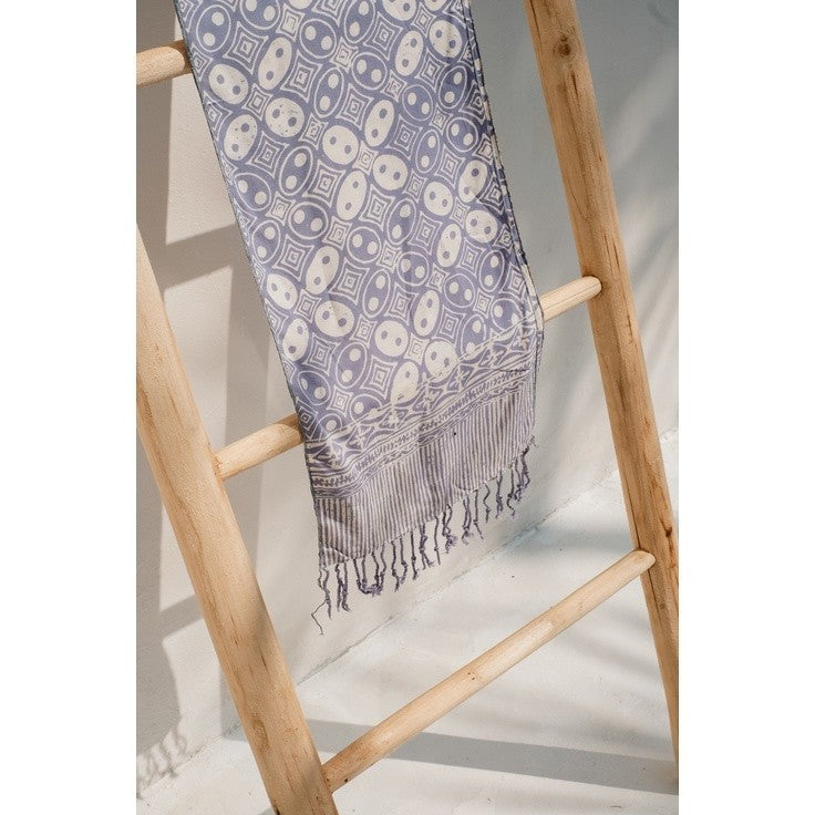 Scarf Batik TCGR Kawung Grey
