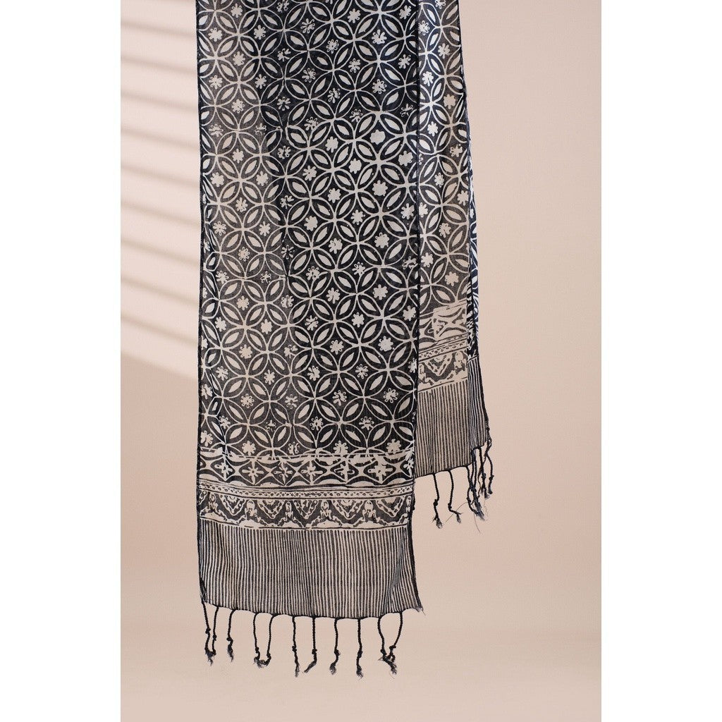 Scarf Batik TCE Kawung 3 Black